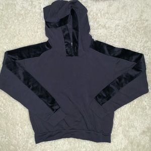 GARAGE blue cropped hoodie
